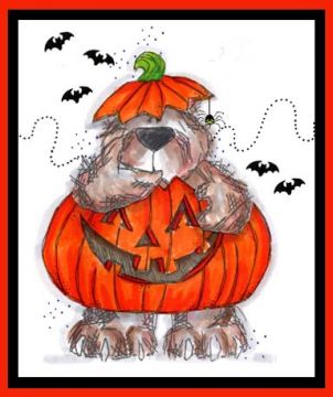 Pumpkin Griz Card